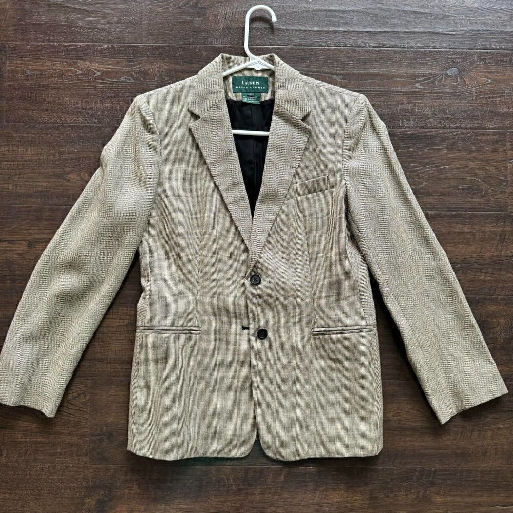 Lauren Ralph Lauren 2-Button Jacket Versatile Office Attire Beige 6
